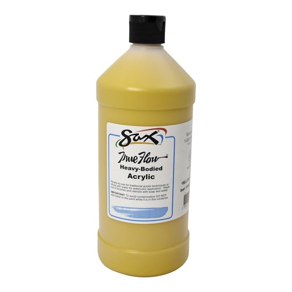 Sax True Flow Heavy Body Acrylic Paint, Quart, Yellow Ochre 27419